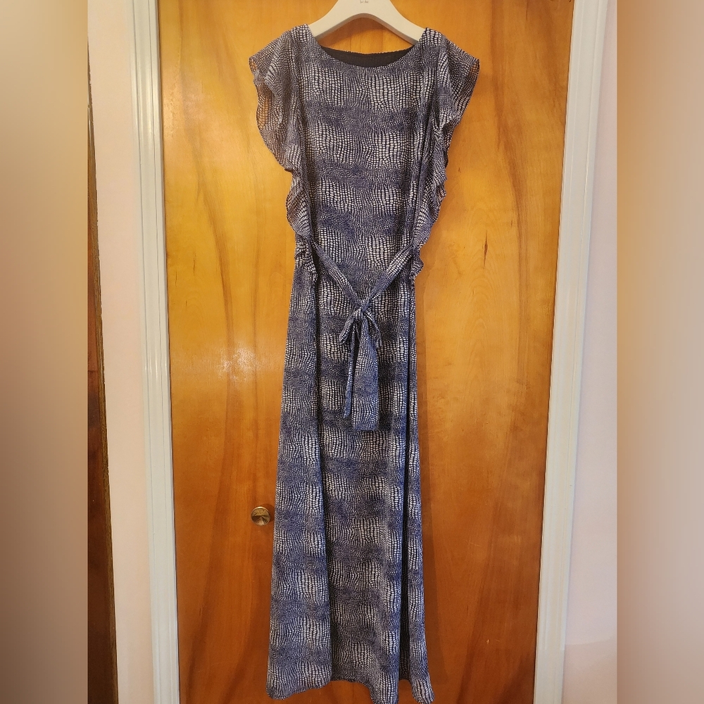 Michael Kors Maxi Dress Size XS in Navy and White